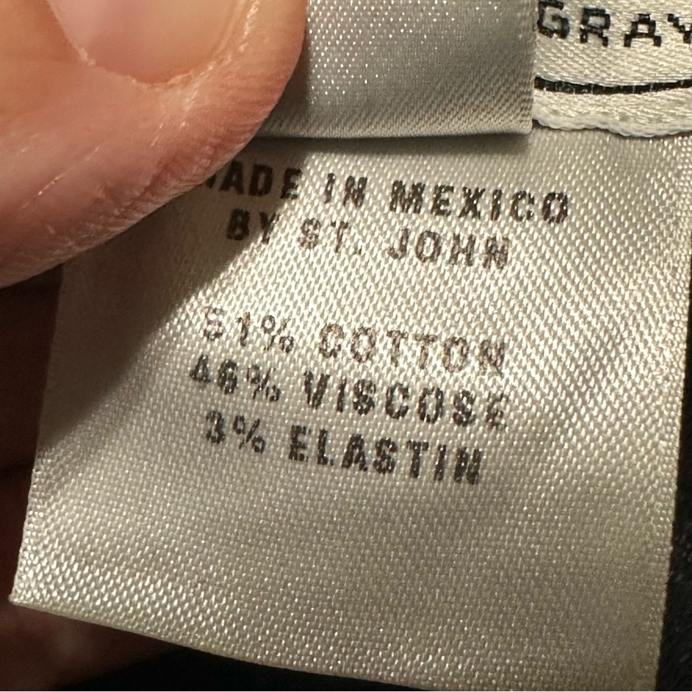 St. John Sport by Marie Gray  Logo Monogram Print Jacquard Pants 4 Classic Style - Picture 9 of 12